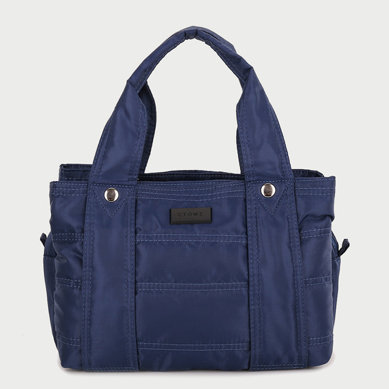 Multiple compartment lightweight quilted nylon handbag (Large)