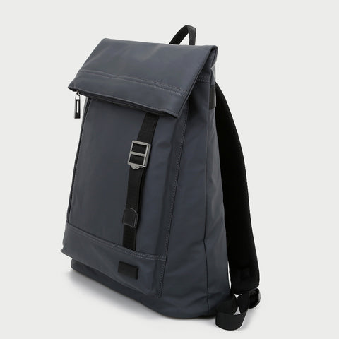 Zip buckle strap flap top unisex nylon backpack