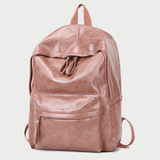 Smart casual marble-effect PU leather backpack