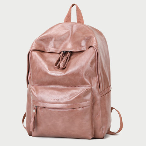 Smart casual marble-effect PU leather backpack