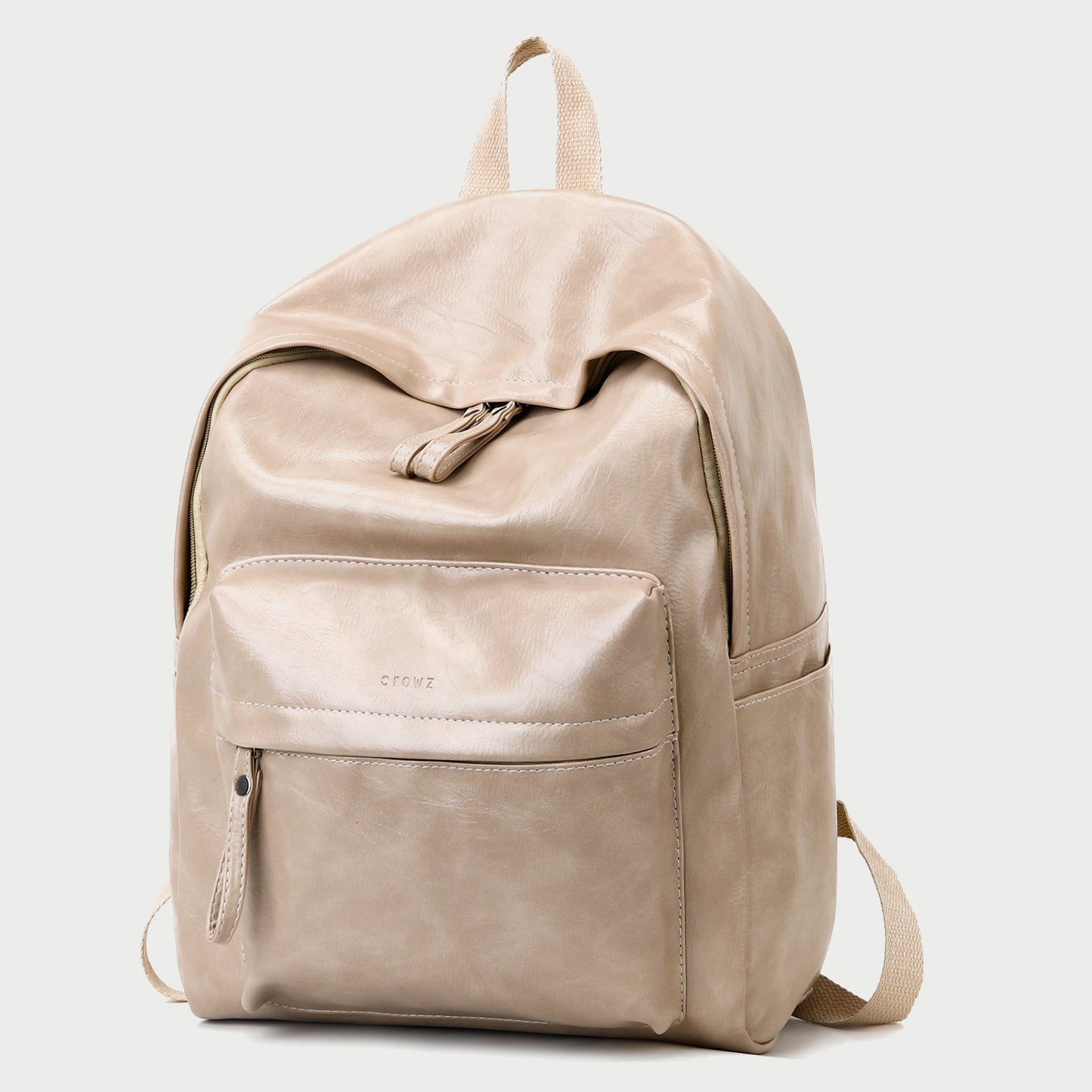 Smart casual marble-effect PU leather backpack