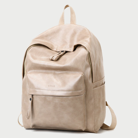 Smart casual marble-effect PU leather backpack