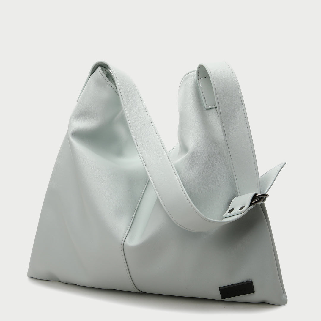 Minimalistic casual style soft PU leather hobo bag