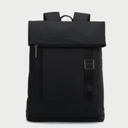 Zip buckle strap flap top unisex nylon backpack