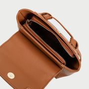 Knotted belt flap design PU leather crossbody bag