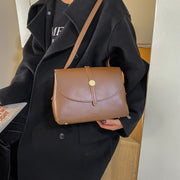 Metal stud strap flap PU leather crossbody bag