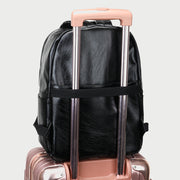 Smart casual marble-effect PU leather backpack