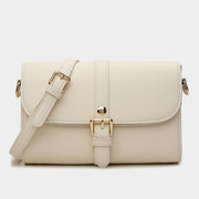 Retro buckle strap flap style PU leather crossbody bag