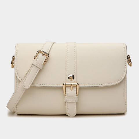 Retro buckle strap flap style PU leather crossbody bag