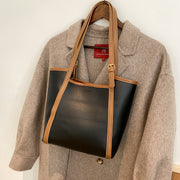 Sculptural PU leather shoulder bag (2-in-1 set)