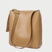 Minimalistic buckle strap PU leather crossbody bag (2-in-1 set)