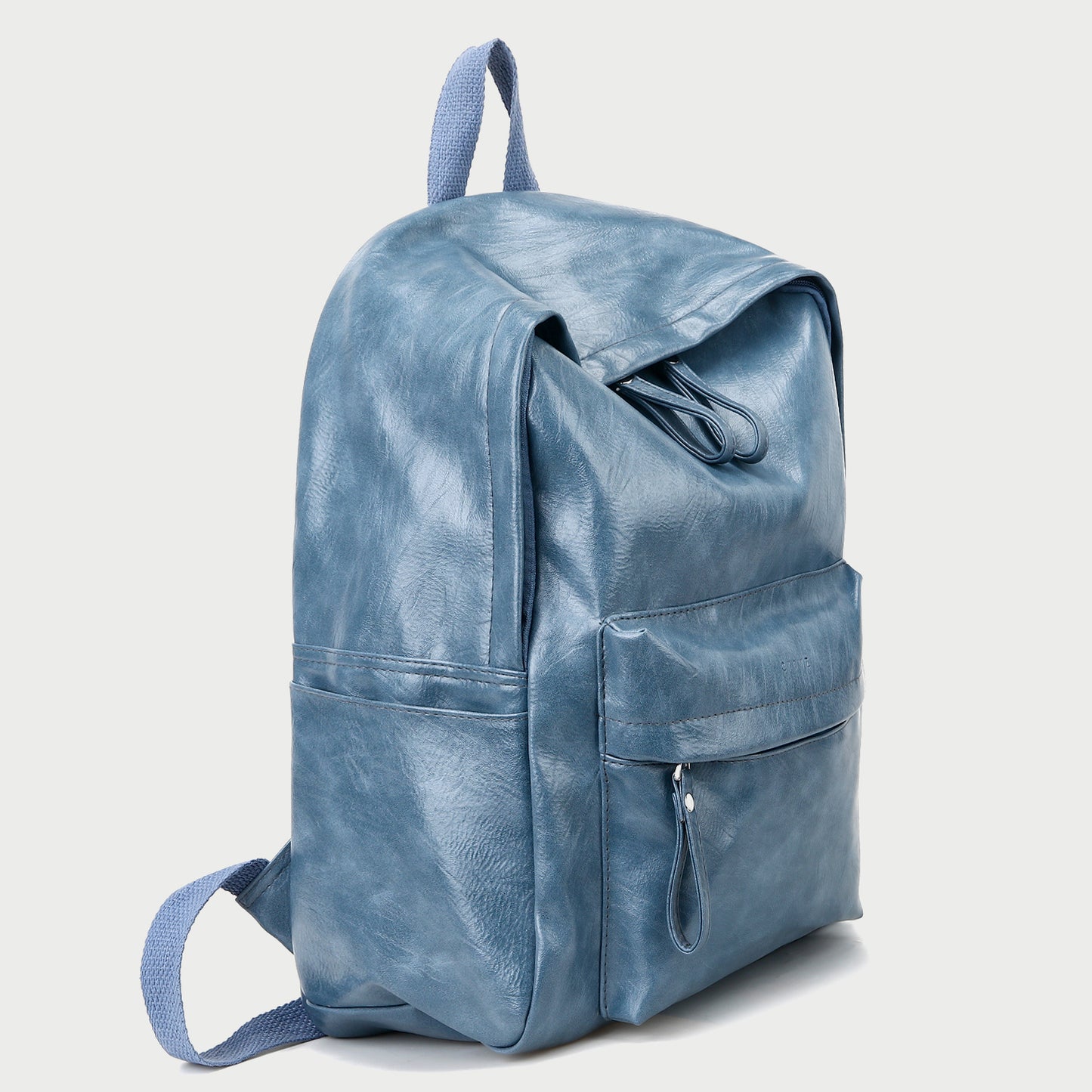 Smart casual marble-effect PU leather backpack