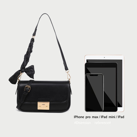 Elegant braided strap PU leather crossbody bag