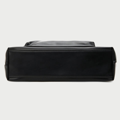 Envelope style front pocket PU leather shoulder bag