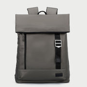 Zip buckle strap flap top unisex nylon backpack