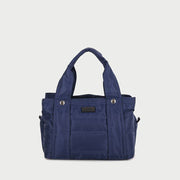Multiple compartment lightweight quilted nylon handbag (Small)