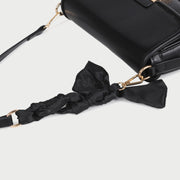 Elegant braided strap PU leather crossbody bag