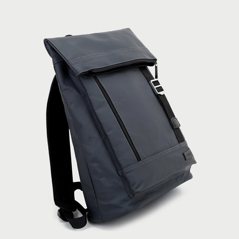 Zip buckle strap flap top unisex nylon backpack
