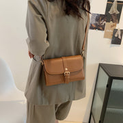 Retro buckle strap flap style PU leather crossbody bag