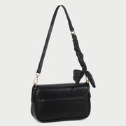 Elegant braided strap PU leather crossbody bag
