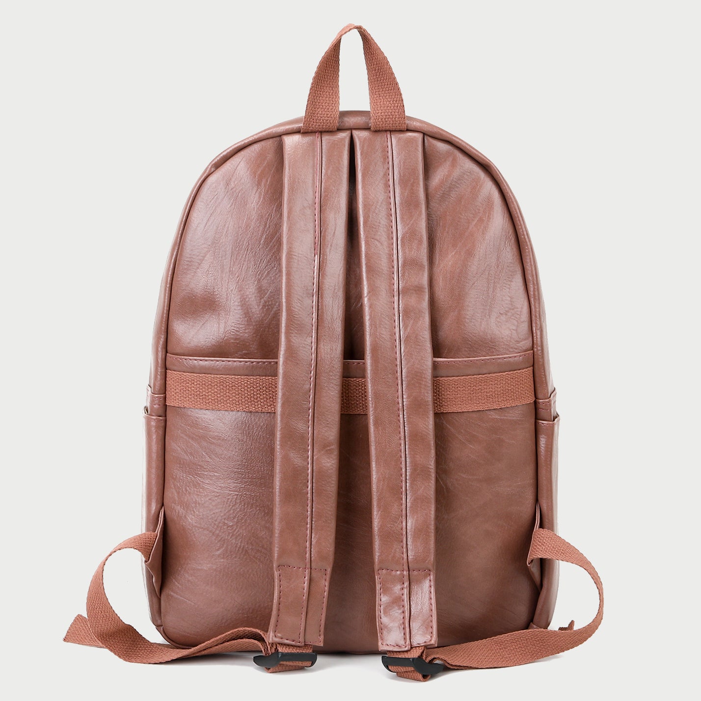 Smart casual marble-effect PU leather backpack