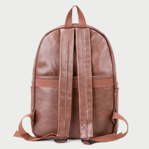Smart casual marble-effect PU leather backpack